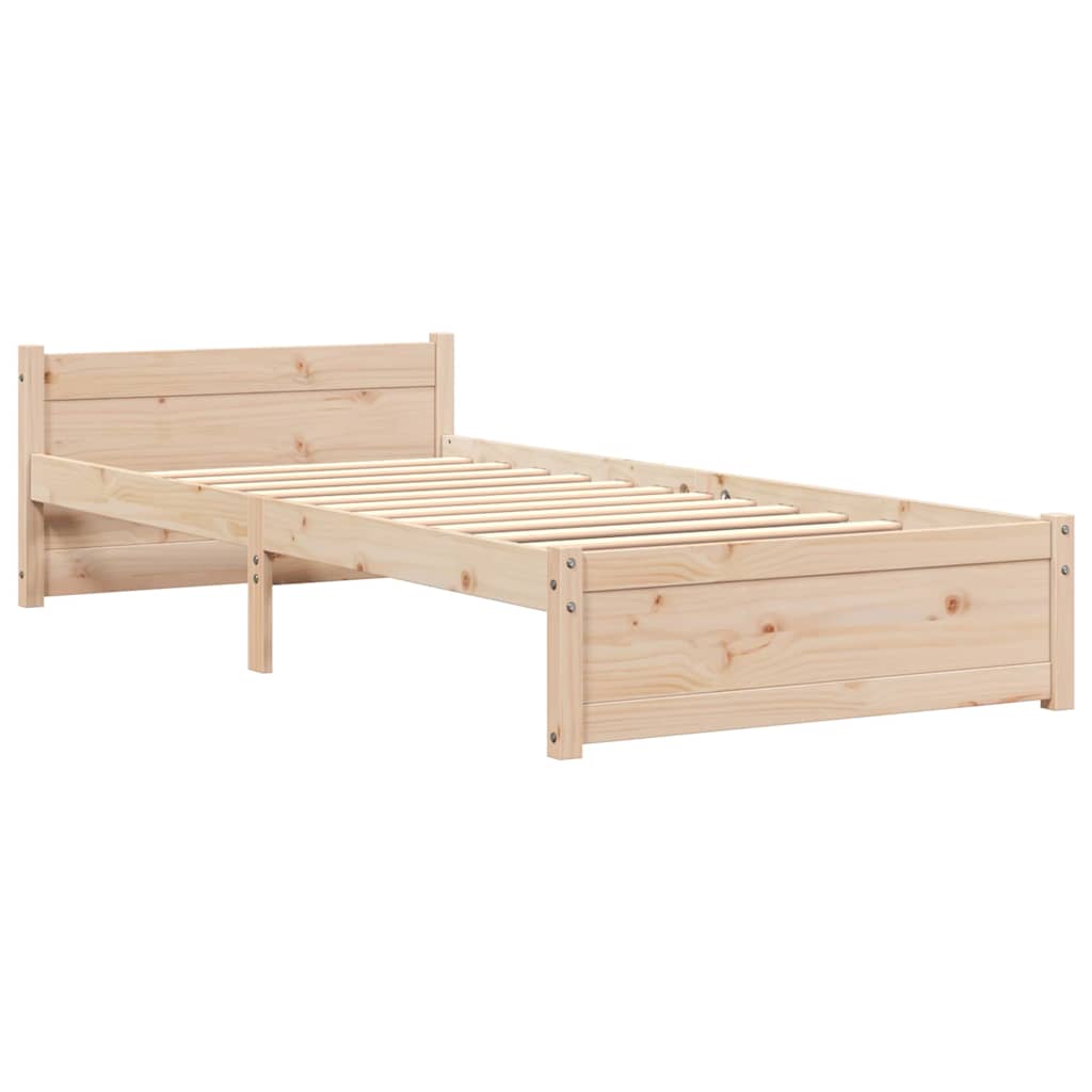 Okvir za krevet od masivnog drva 90 x 190 cm jednokrevetni