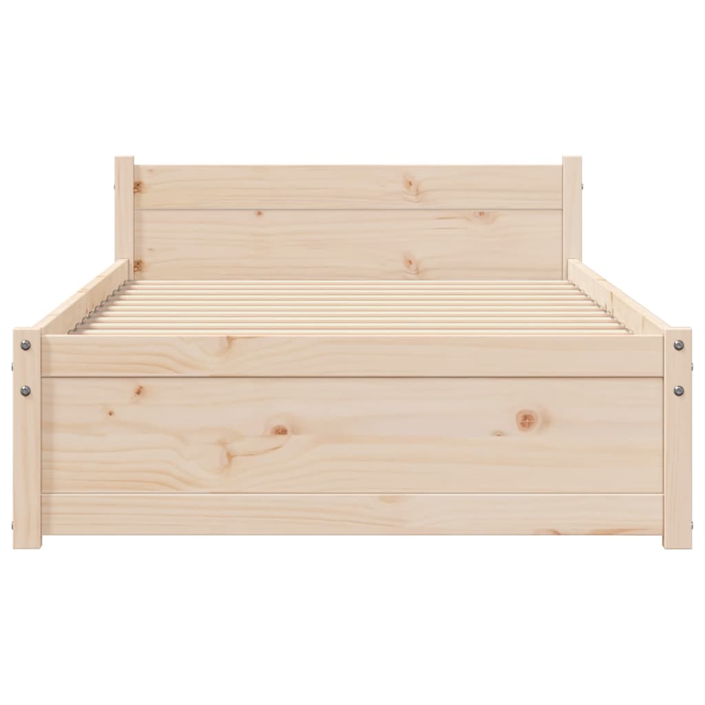 Okvir za krevet od masivnog drva 90 x 190 cm jednokrevetni