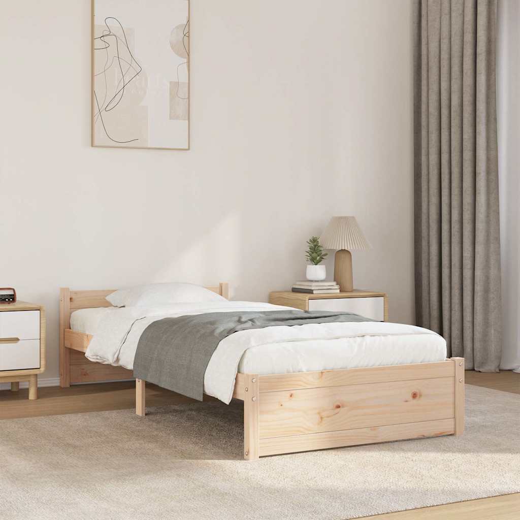Okvir za krevet od masivnog drva 90 x 190 cm jednokrevetni