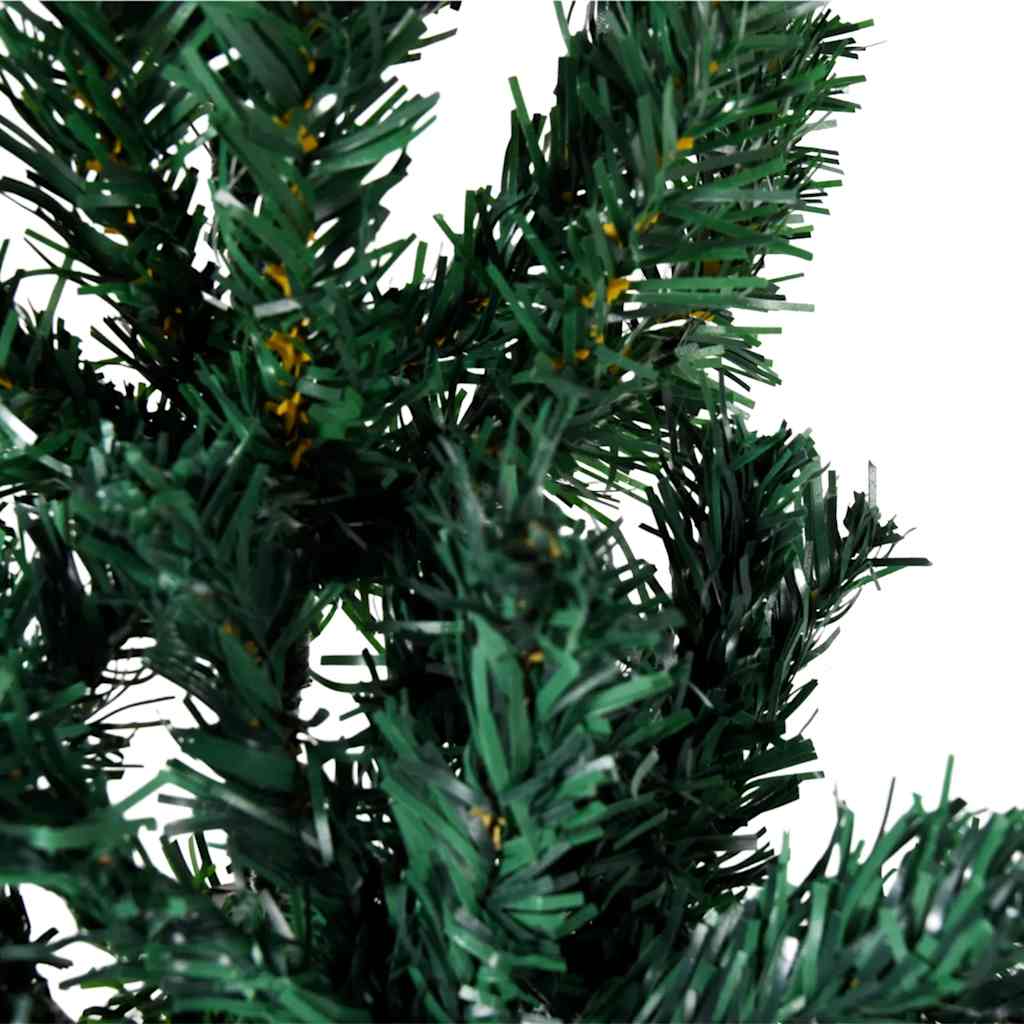 Tanka umjetna polovica božićnog drvca sa stalkom zelena 240 cm