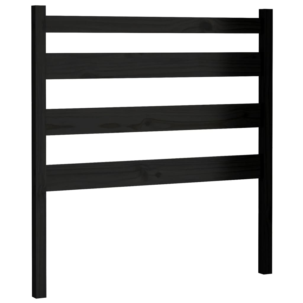 Uzglavlje za krevet crno 96 x 4 x 100 cm od masivne borovine