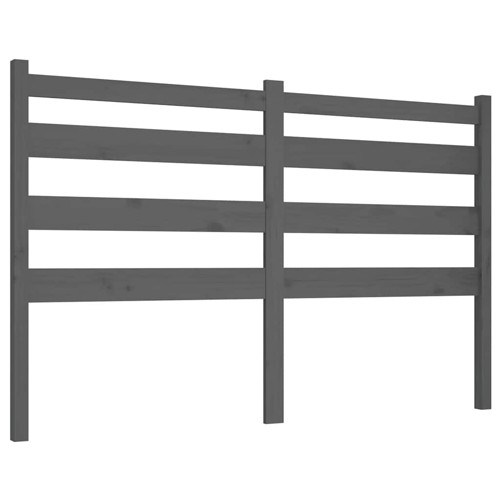 Uzglavlje za krevet sivo 166 x 4 x 100 cm od masivne borovine