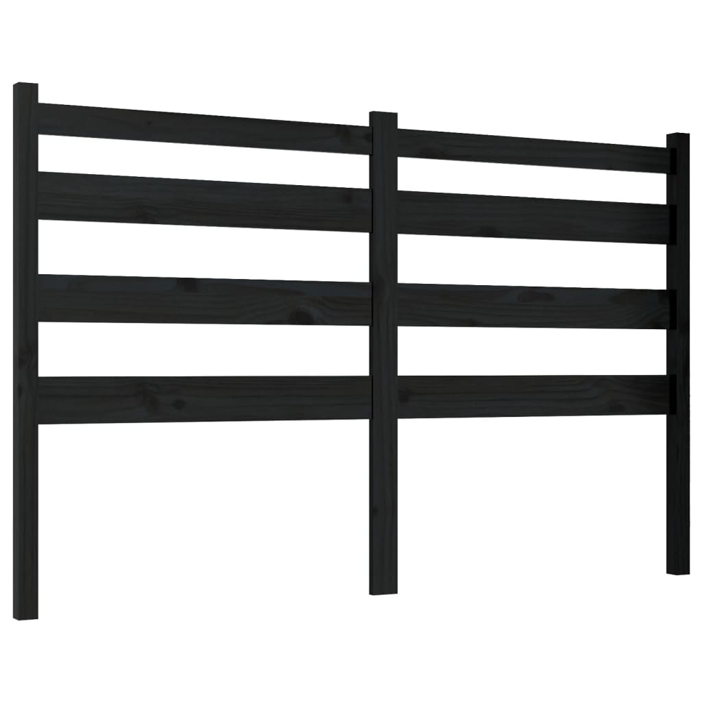 Uzglavlje za krevet crno 166 x 4 x 100 cm od masivne borovine