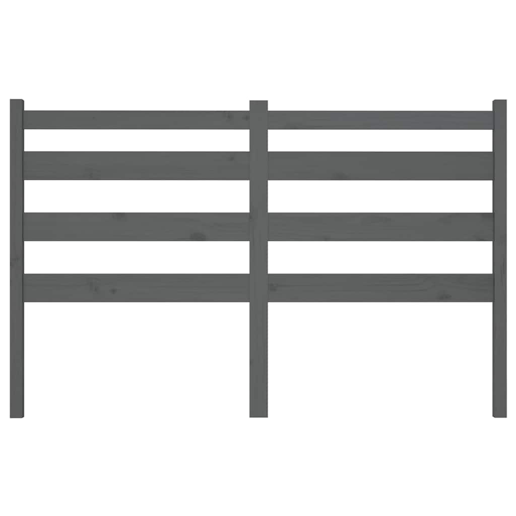 Uzglavlje za krevet sivo 186 x 4 x 100 cm od masivne borovine