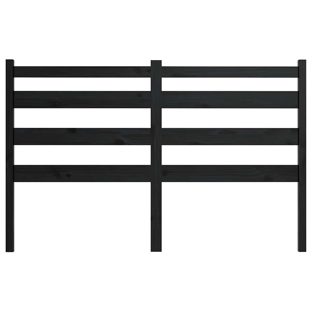 Uzglavlje za krevet crno 186 x 4 x 100 cm od masivne borovine