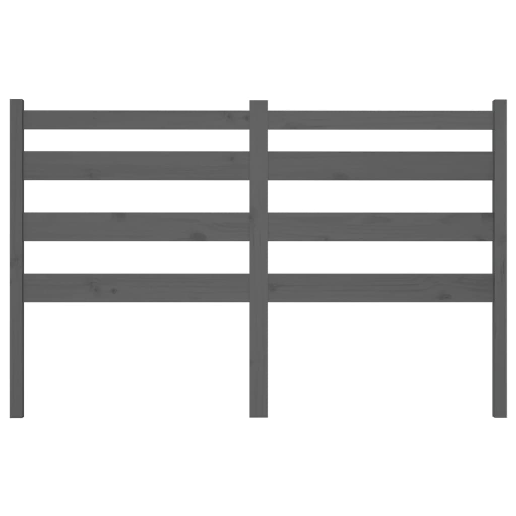 Uzglavlje za krevet sivo 206 x 4 x 100 cm od masivne borovine