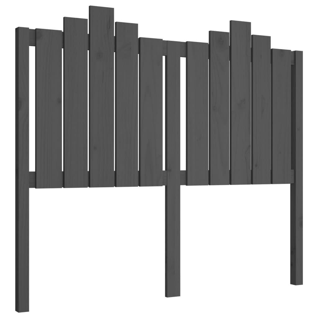Uzglavlje za krevet sivo 126 x 4 x 110 cm od masivne borovine
