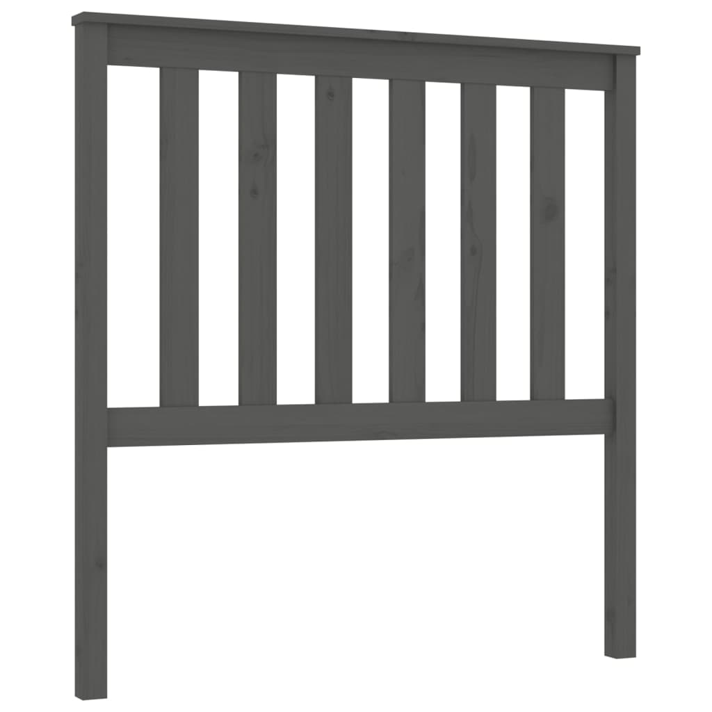 Uzglavlje za krevet sivo 96 x 6 x 101 cm od masivne borovine