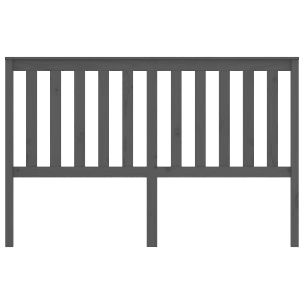 Uzglavlje za krevet sivo 166 x 6 x 101 cm od masivne borovine