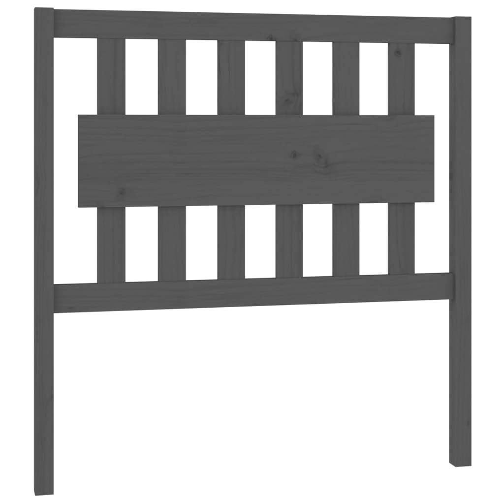Uzglavlje za krevet sivo 95,5 x 4 x 100 cm od masivne borovine