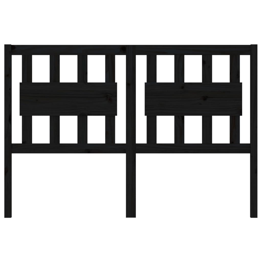 Uzglavlje za krevet crno 145,5 x 4 x 100 cm od masivne borovine
