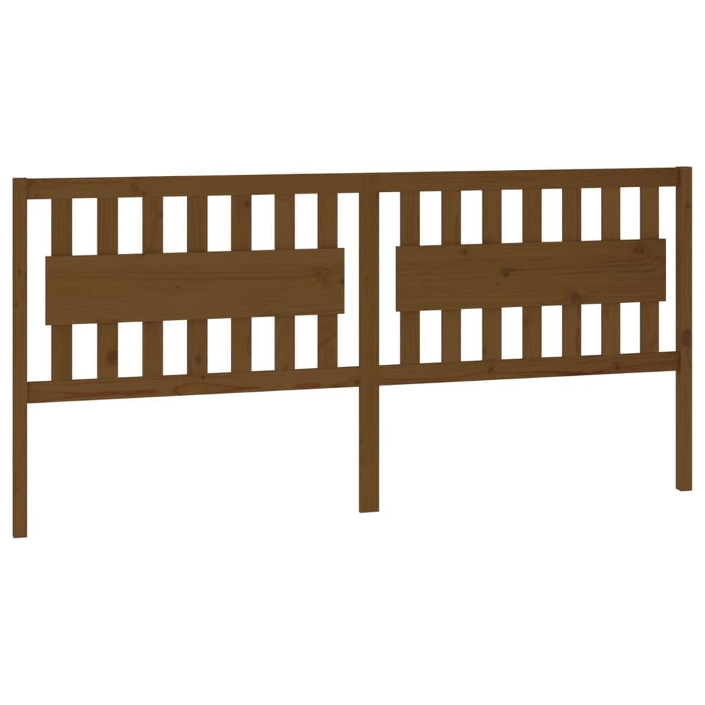 Uzglavlje za krevet boja meda 205,5x4x100 cm masivna borovina