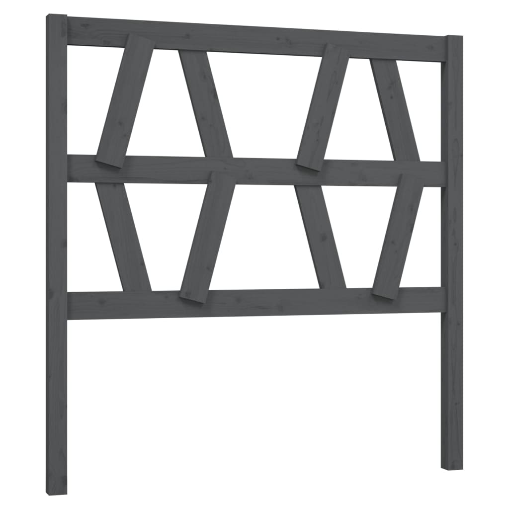 Uzglavlje za krevet sivo 81 x 4 x 100 cm od masivne borovine
