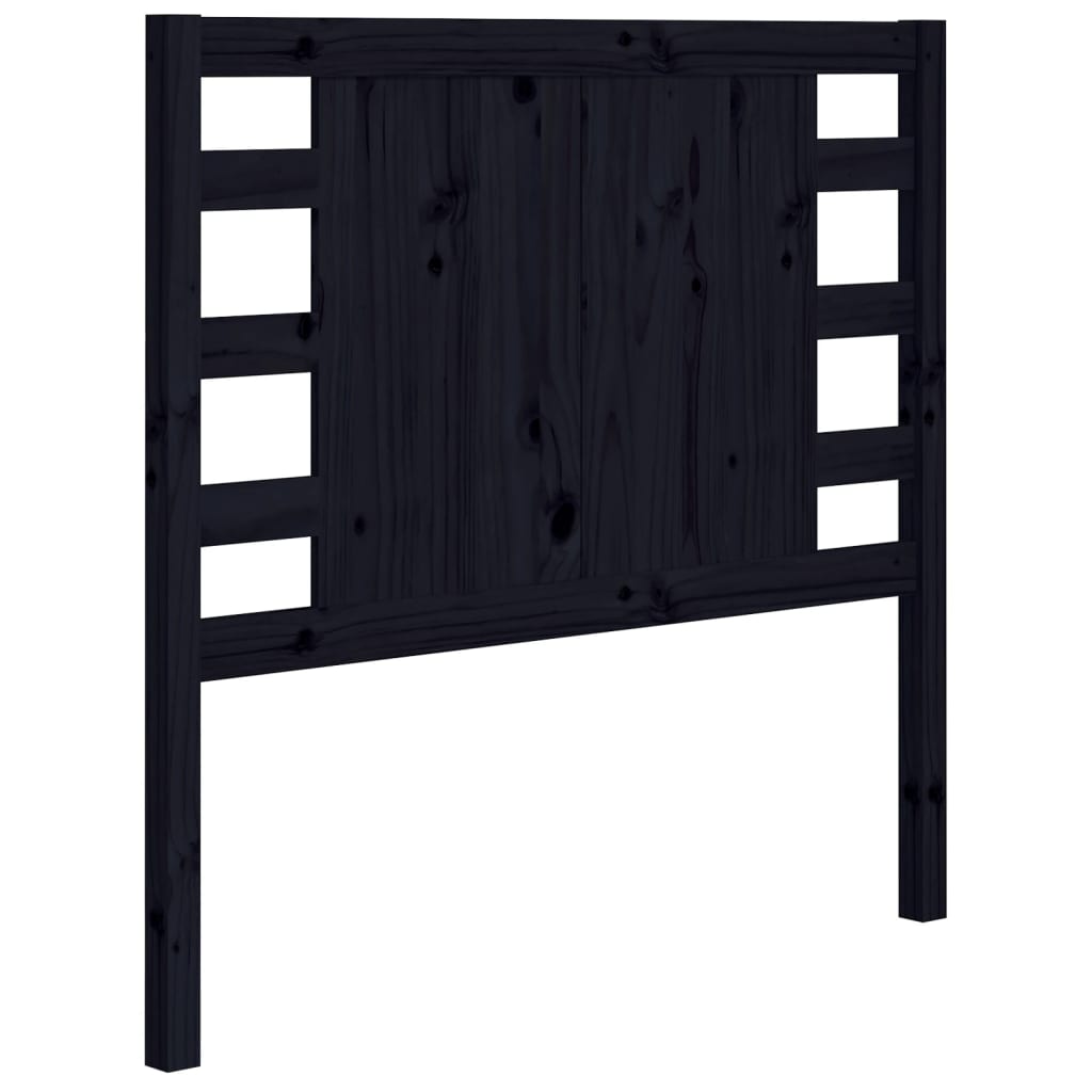 Uzglavlje za krevet crno 81 x 4 x 100 cm od masivne borovine