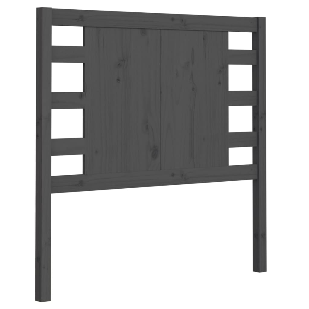 Uzglavlje sivo 106 x 4 x 100 cm od masivne borovine