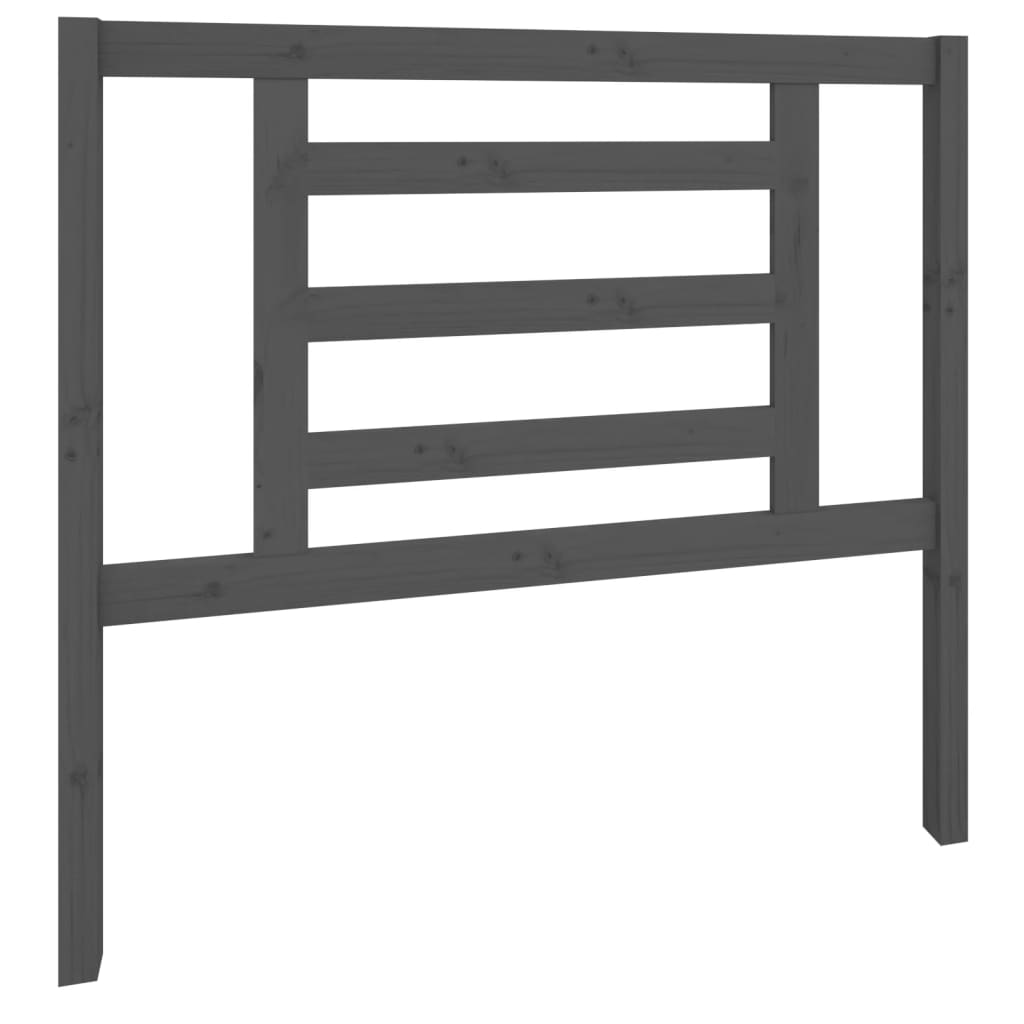 Uzglavlje za krevet sivo 106 x 4 x 100 cm od masivne borovine