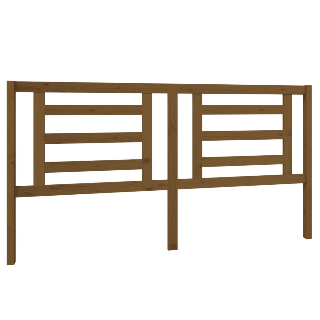Uzglavlje za krevet boja meda 186 x 4 x 100 cm masivna borovina