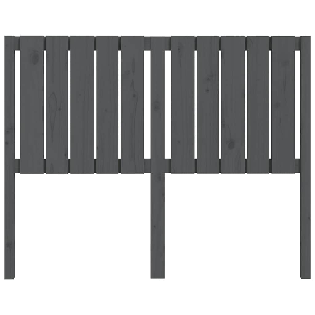 Uzglavlje za krevet sivo 125,5 x 4 x 100 cm od masivne borovine