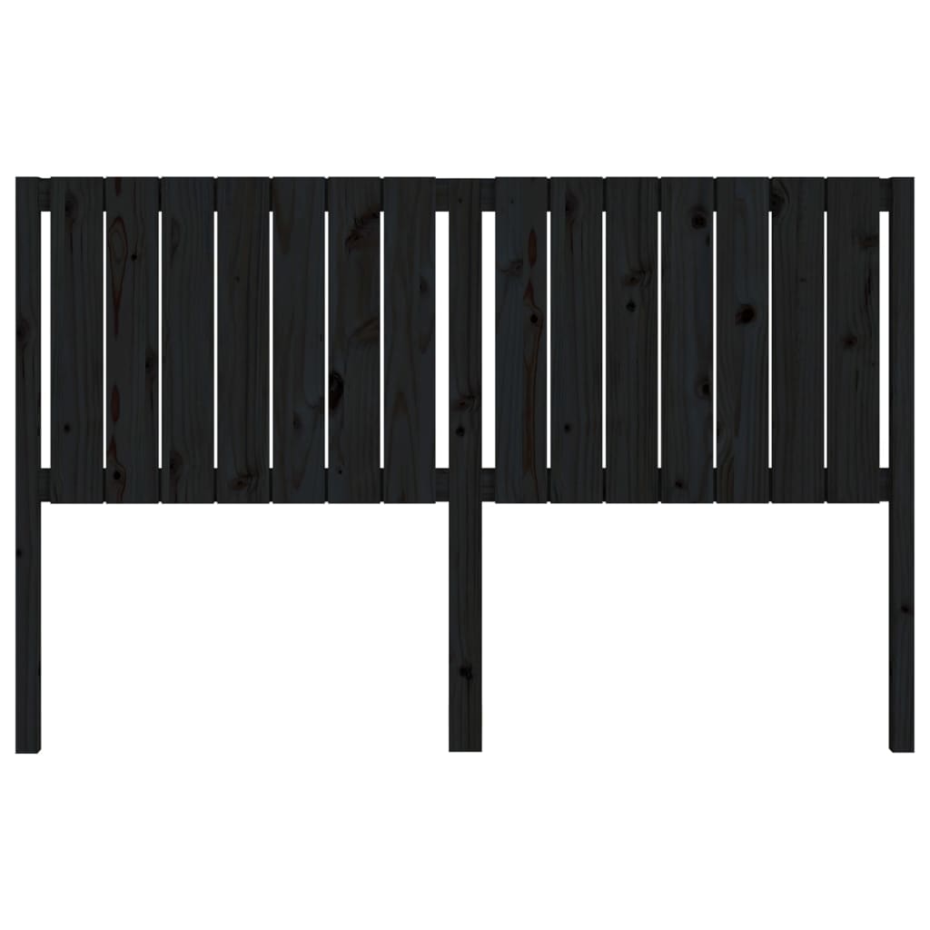Uzglavlje za krevet crno 165,5 x 4 x 100 cm od masivne borovine