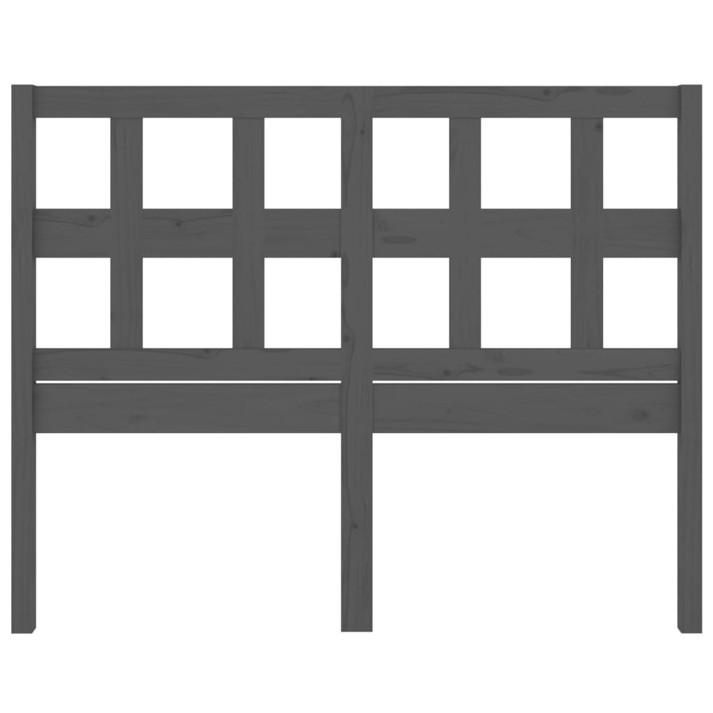 Uzglavlje za krevet sivo 185,5 x 4 x 100 cm od masivne borovine