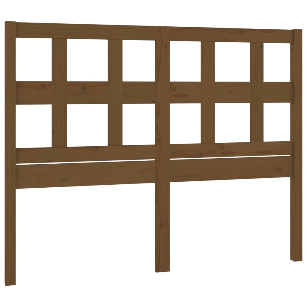 Uzglavlje za krevet boja meda 185,5x4x100 cm masivna borovina