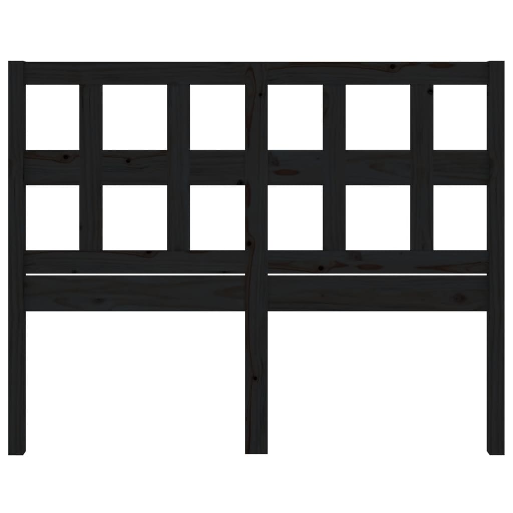 Uzglavlje za krevet crni 205,5 x 4 x 100 cm od masivne borovine