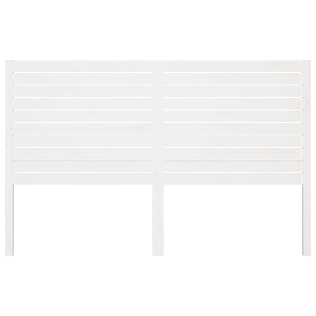 Uzglavlje za krevet bijelo 141 x 4 x 100 cm od masivne borovine