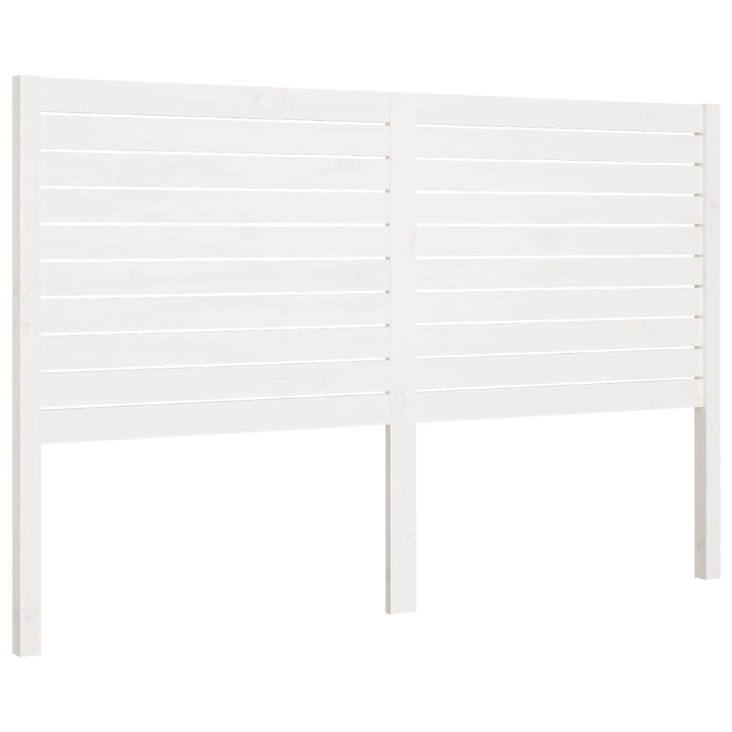 Uzglavlje za krevet bijelo 146 x 4 x 100 cm od masivne borovine
