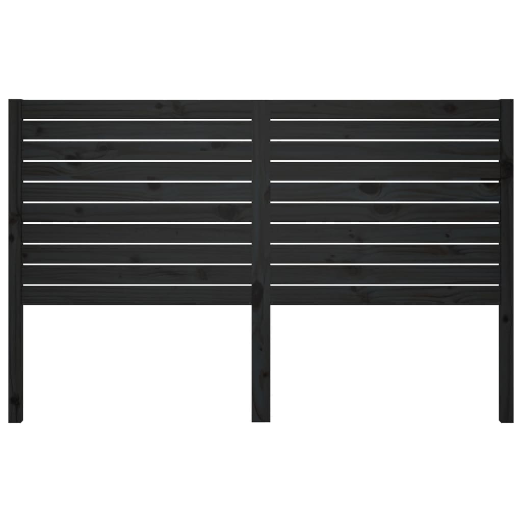 Uzglavlje za krevet crno 156 x 4 x 100 cm od masivne borovine