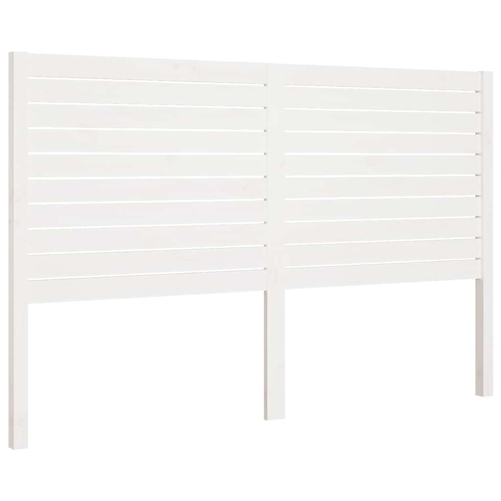 Uzglavlje za krevet bijelo 166 x 4 x 100 cm od masivne borovine