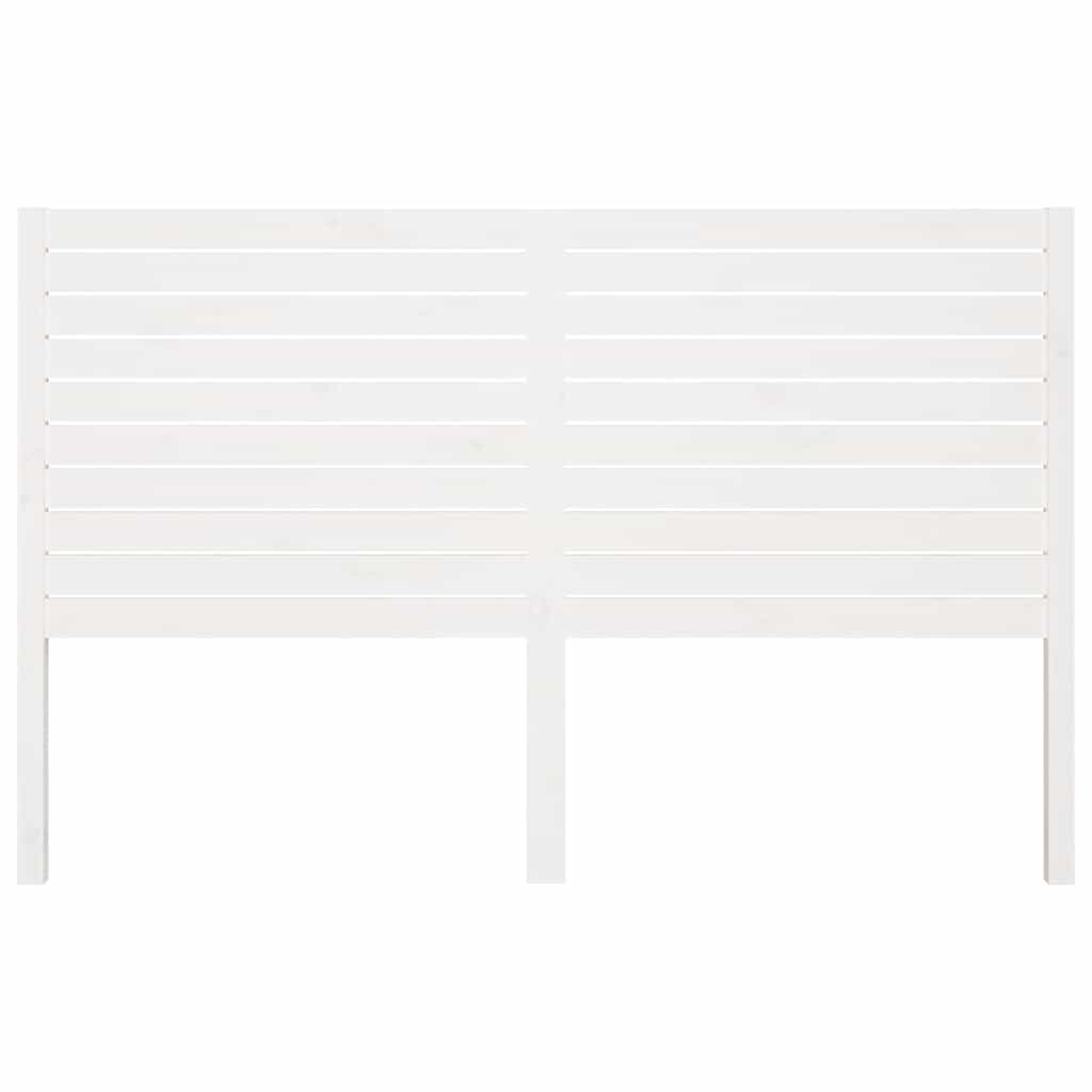 Uzglavlje za krevet bijelo 166 x 4 x 100 cm od masivne borovine