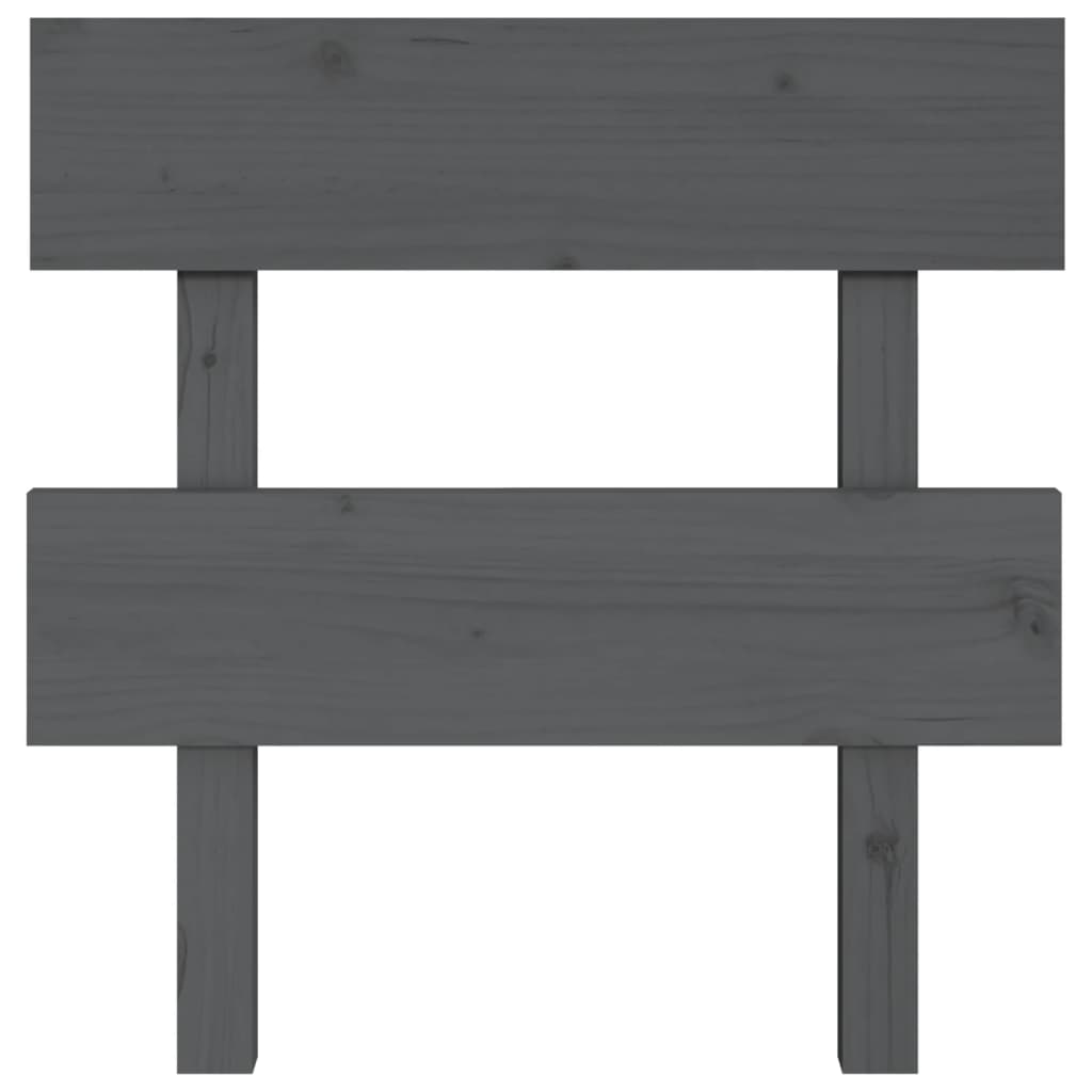 Uzglavlje za krevet sivo 93,5 x 3 x 81 cm od masivne borovine