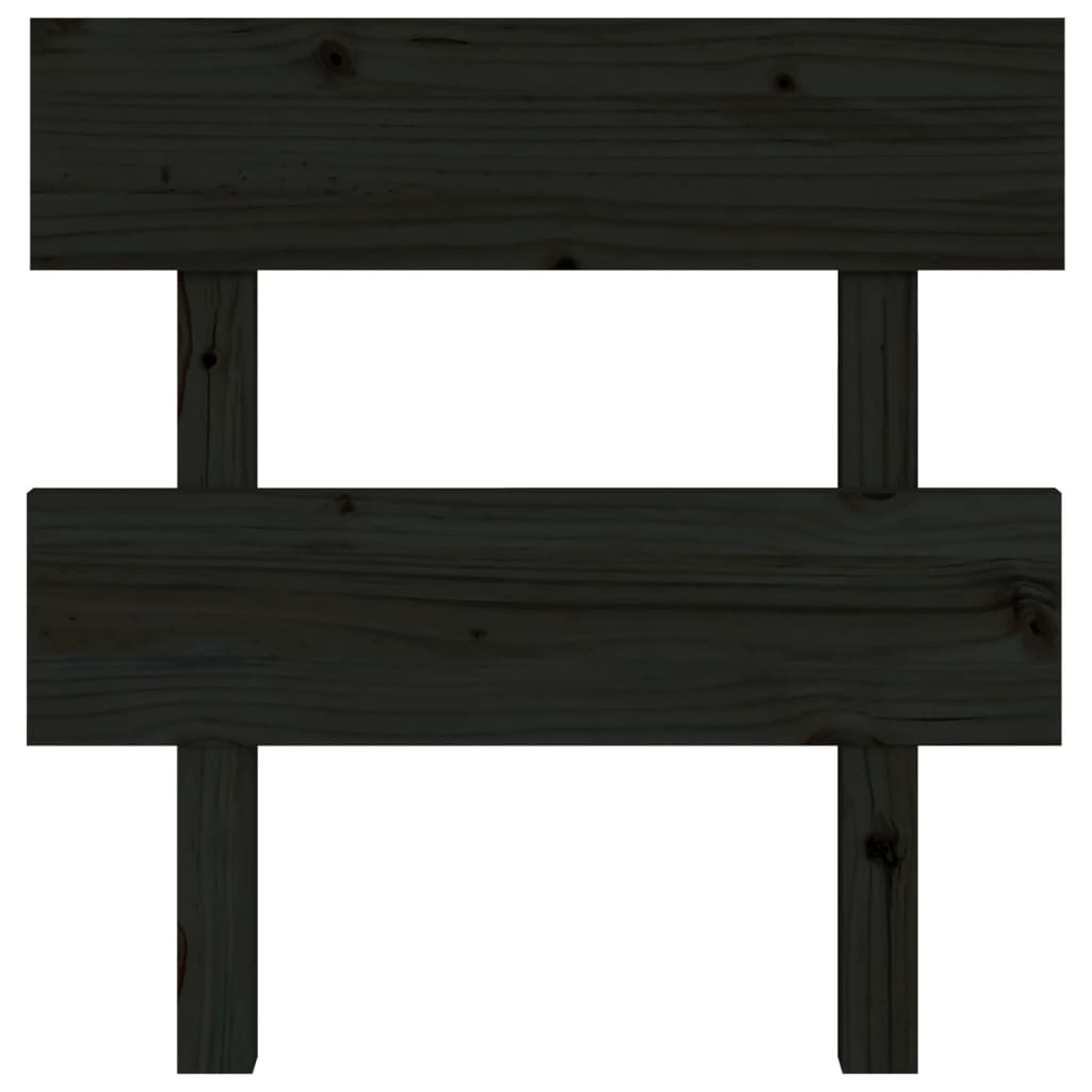 Uzglavlje za krevet crno 93,5 x 3 x 81 cm od masivne borovine