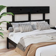 Uzglavlje za krevet crno 124 x 3 x 81 cm od masivne borovine