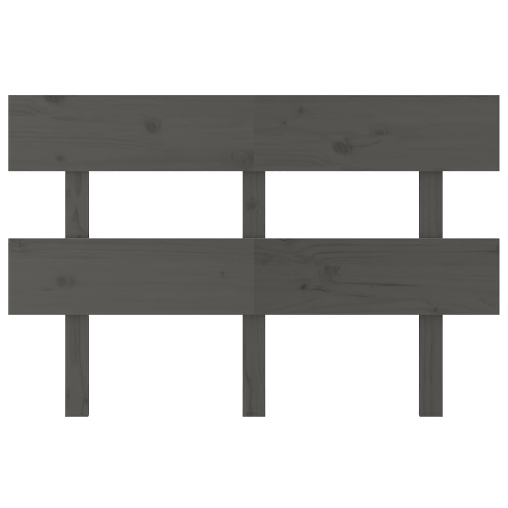 Uzglavlje za krevet sivo 144 x 3 x 81 cm od masivne borovine