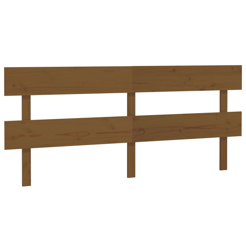 Uzglavlje za krevet boja meda 184 x 3 x 81 cm masivna borovina