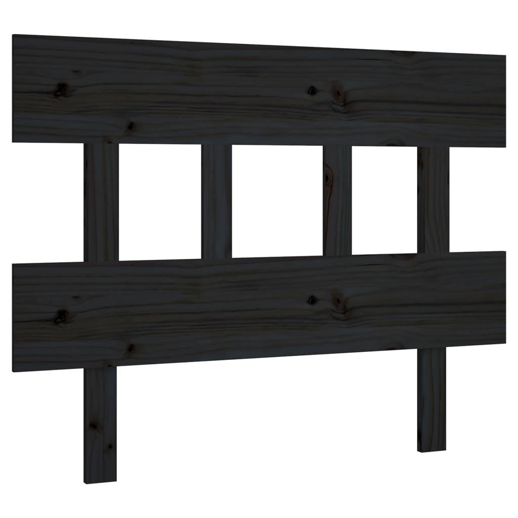 Uzglavlje za krevet crno 93,5 x 3 x 81 cm od masivne borovine