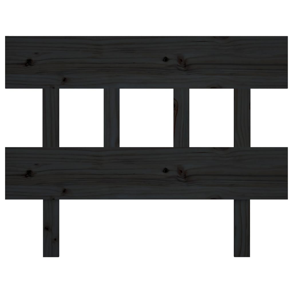 Uzglavlje za krevet crno 93,5 x 3 x 81 cm od masivne borovine