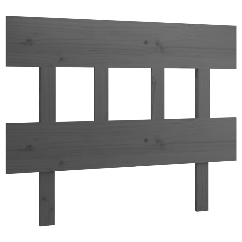 Uzglavlje za krevet sivo 103,5 x 3 x 81 cm od masivne borovine