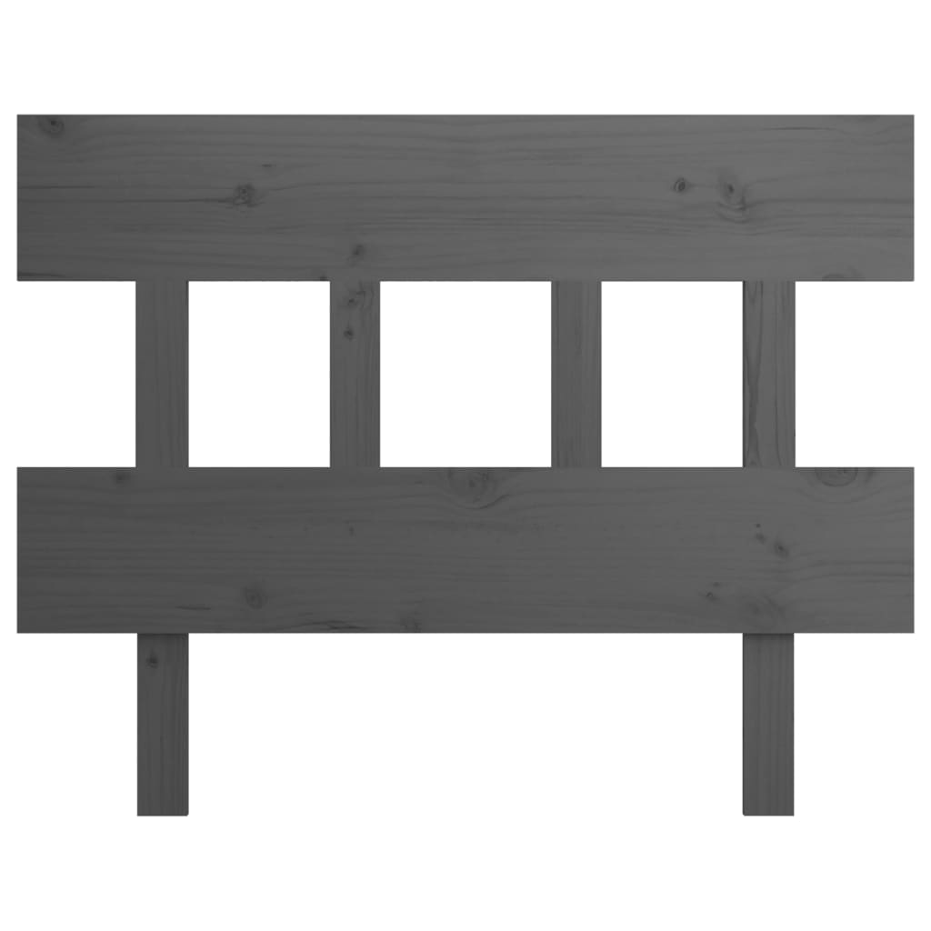 Uzglavlje za krevet sivo 103,5 x 3 x 81 cm od masivne borovine