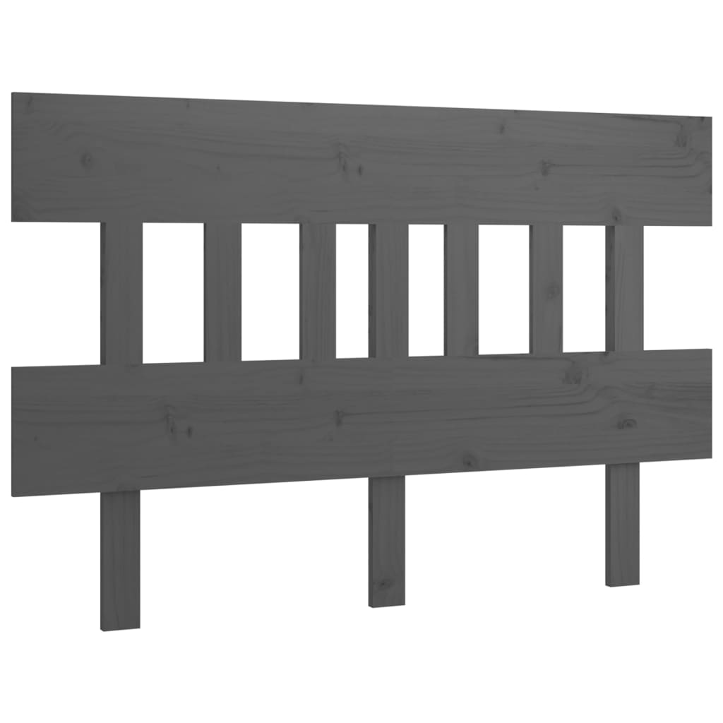 Uzglavlje za krevet sivo 153,5 x 3 x 81 cm od masivne borovine