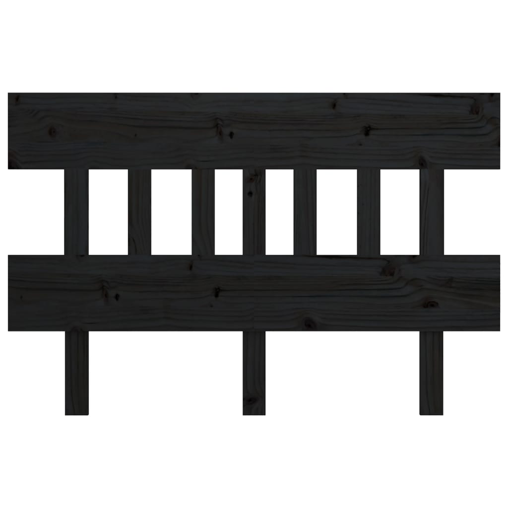 Uzglavlje za krevet crni 163,5x3x81 cm od masivne borovine