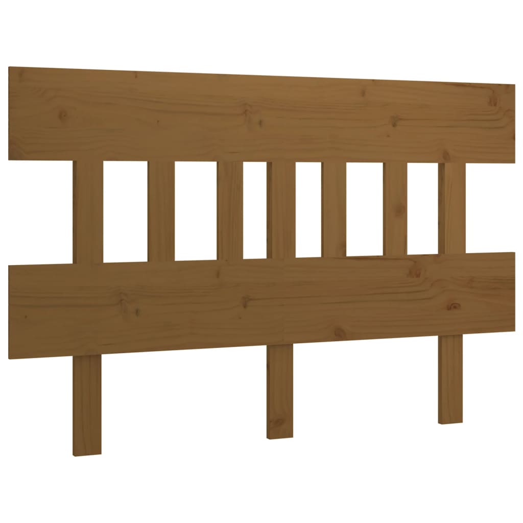 Uzglavlje za krevet boja meda 203,5x3x81 cm masivna borovina