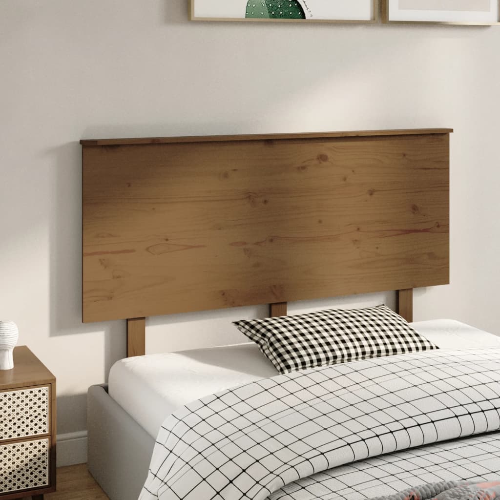 Uzglavlje za krevet boja meda 139x6x82,5 cm od masivne borovine