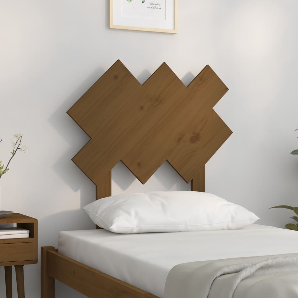 Uzglavlje za krevet boja meda 72,5x3x81 cm masivna borovina