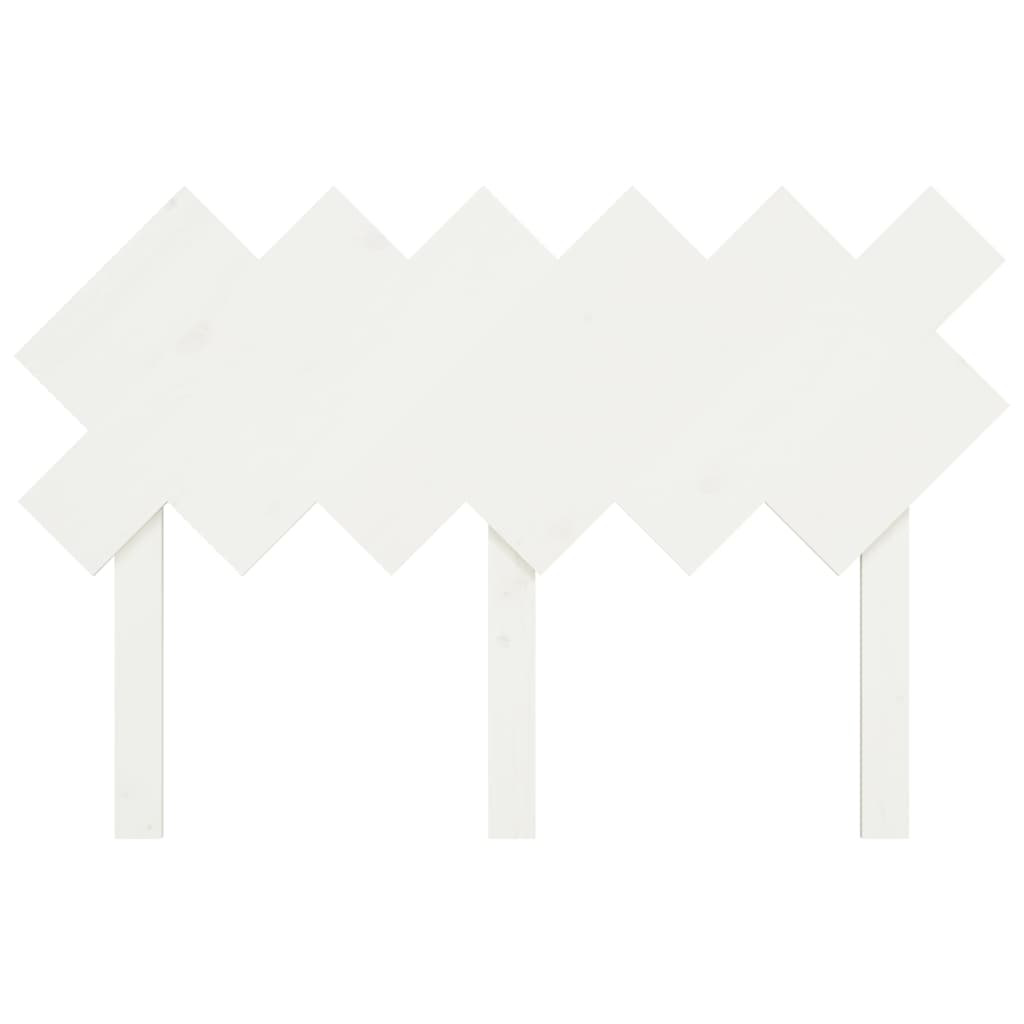 Uzglavlje za krevet Bijela 122,5x3x80,5 cm od masivne borovine