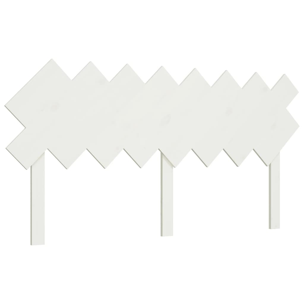 Uzglavlje za krevet Bijela 159,5x3x80,5 cm od masivne borovine