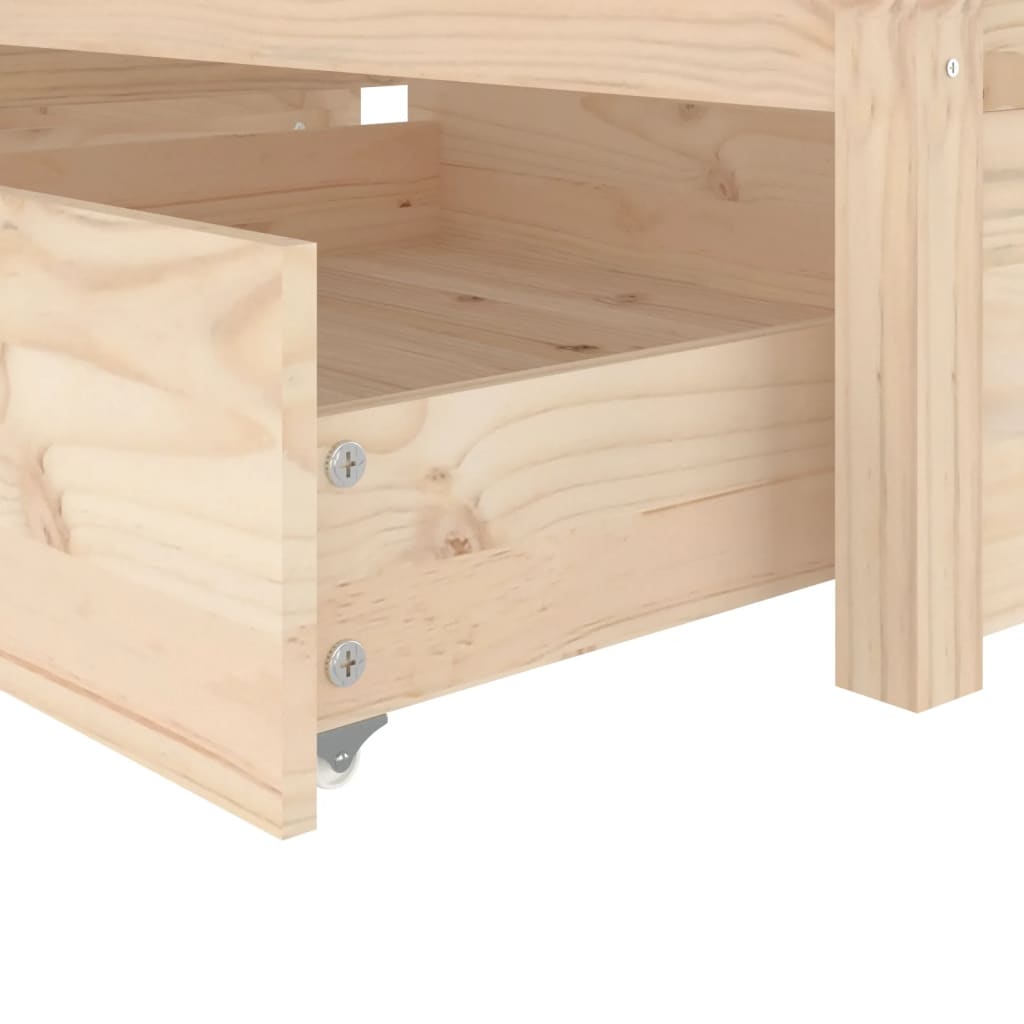 Okvir za krevet s ladicama 75 x 190 cm jednokrevetni