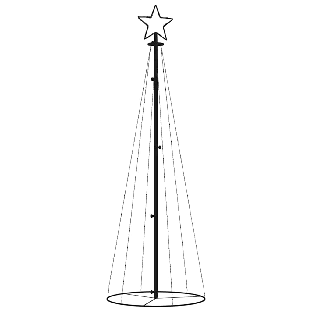 Stožasto božićno drvce hladno bijelo 108 LED žarulja 70x180 cm