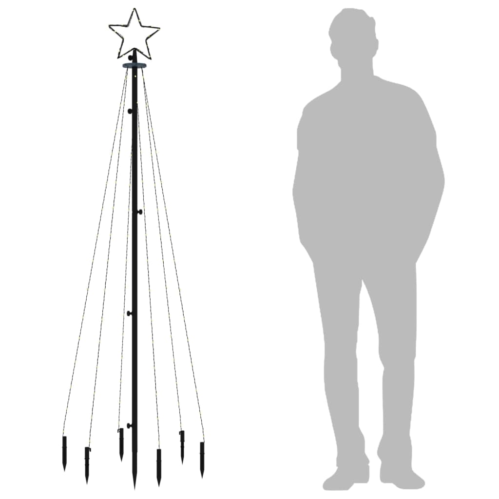 Božićno drvce sa šiljkom i 108 LED žarulja tople bijele 180 cm